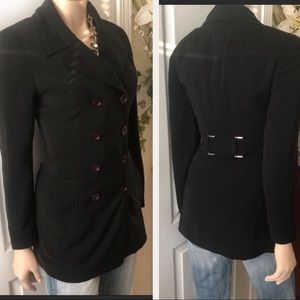 Black Bebe Lightweight Double-breasted Trench Coat